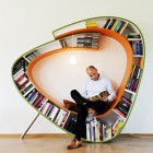 Green And Combination Awesome Green And Orange Color Combination Idea Modern Artistic Bookworm Bookshelf Designs Creative Ideas In Unique Shape Furniture 16 Creative Bookshelves Design For Fantastic Modern And Modular Furniture