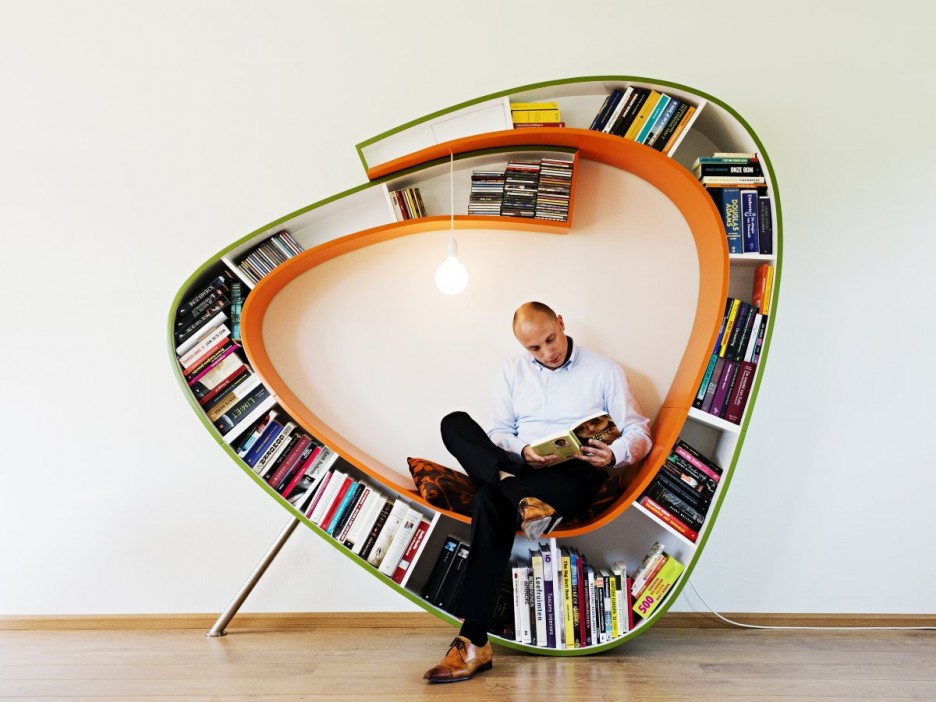 Green And Combination Awesome Green And Orange Color Combination Idea Modern Artistic Bookworm Bookshelf Designs Creative Ideas In Unique Shape Furniture 16 Creative Bookshelves Design For Fantastic Modern And Modular Furniture