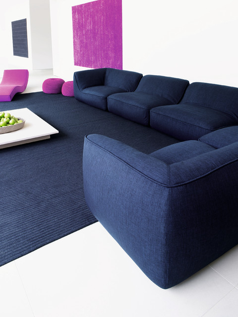 Purple And Ideas Beautiful Purple And White Color Ideas On Wall And Lounge Equipped With Blue Sofas Set With Blue Colored Rug Ideas Furniture 30 Lovely And Elegant Blue Sofas Collection To Beautify Your Living Room