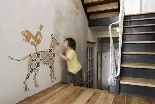 And Funny In Chic And Funny Animal Decal In Beautiful Home Design With Pattern Decorating Old Fashioned Wall Of Jones Home Staircase Area To Keep It Stylish Decoration Dramatic Modern Home With Elegant And Beautiful Exteriors