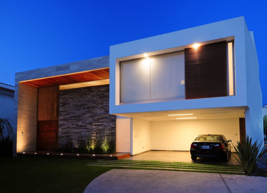 Open Garage White Cool Open Garage Design In White Cube House Equipped With Open Idea With Best Lighting Unit For Best Interior Design Idea Interior Design  12 Modern Garage Interior Design Ideas For Your Impressive Homes