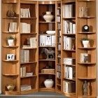 White Wall Designs Corner White Wall Painting Bookshelf Designs Made From Wooden Material Finished In Modern Design Combining Classic Style Furniture 16 Creative Bookshelves Design For Fantastic Modern And Modular Furniture