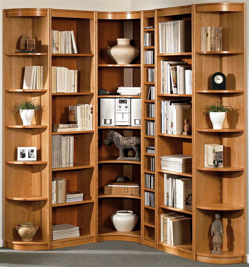 White Wall Designs Corner White Wall Painting Bookshelf Designs Made From Wooden Material Finished In Modern Design Combining Classic Style Furniture  16 Creative Bookshelves Design For Fantastic Modern And Modular Furniture