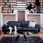 Dark Black Sofa Elegant Dark Black Roche Bobois Sofa Set Coupled With Incredible Rounded Glass Coffee Table Divided Into Two Top To Pop Up Lounge Interior Design 38 Contemporary Living Room With Modern Sofas Designed By Roche Bobois