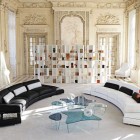 And Bright White Glamorous And Bright Black And White Roche Bobois Sofa Set Designed In Curving Setting With Cool Clear Blue Glass Coffee Tables Interior Design 38 Contemporary Living Room With Modern Sofas Designed By Roche Bobois