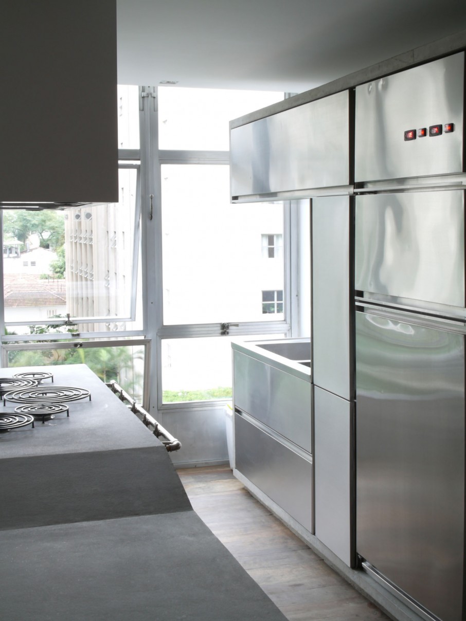 Stainless Steel Sink Impressive Stainless Steel Cupboard And Sink Of Contemporary Houssein Apartment Kitchen Presenting Sleekness And Cleanness Apartments Fascinating Modern-Industrial Apartment With Beautiful Sophisticated Accent