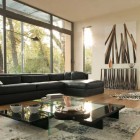 And Simple Roche Incredible And Simple Black Sectional Roche Bobois Sofa Designed With Chic Transparent L Shaped Coffee Table Interior Design 38 Contemporary Living Room With Modern Sofas Designed By Roche Bobois