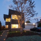 Two Story Design Minimalist Two Story Maribyrnong House Design Built With Flat Roof And Romantic Pathway With Ground Lighting Architecture Lavish And Breathtaking Contemporary Home With Spectacular Exterior Appearance