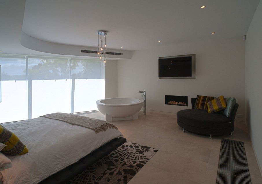 Maribyrnong House Interior Modern Maribyrnong House Master Bedroom Interior With Unique High Ceiling And Transparency Over The Windows Architecture  Lavish And Breathtaking Contemporary Home With Spectacular Exterior Appearance