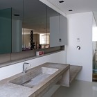 Contemporary Houssein Furnishing Perfect Contemporary Houssein Apartment Bathroom Furnishing With Concrete Floating Sink With Extension For Seating Or Display Apartments Fascinating Modern-Industrial Apartment With Beautiful Sophisticated Accent