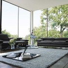 Black Colored Sofa Simple Black Colored Roche Bobois Sofa Set With Asymmetric Dark Glass Coffee Table Located On Gray Rug Interior Design 38 Contemporary Living Room With Modern Sofas Designed By Roche Bobois