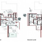 House The Second Simple House The First And Second Level Floor Plan Graphic Displaying Large Carport To Accommodate Up To Four Cars Dream Homes Eclectic Contemporary Home In Hip And Vibrant Interior Style