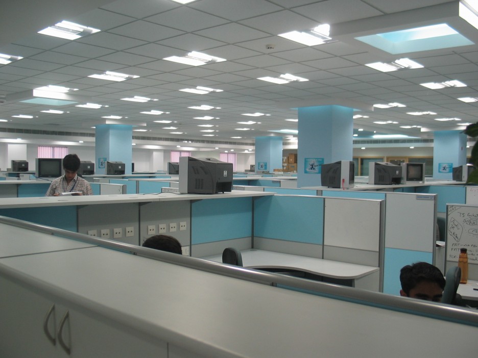 In Incredible For Spacious In Incredible Bow Lamps For Outstanding Office Designs Finished With White Blue Color Scheme And Bright Ideas Office & Workspace Classy Office Interior Design In Creative Ultramodern Style And Practicality