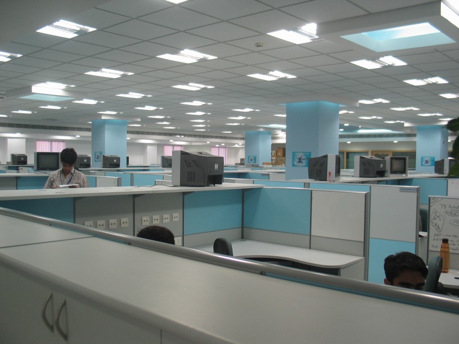 In Incredible For Spacious In Incredible Bow Lamps For Outstanding Office Designs Finished With White Blue Color Scheme And Bright Ideas Office & Workspace  Classy Office Interior Design In Creative Ultramodern Style And Practicality