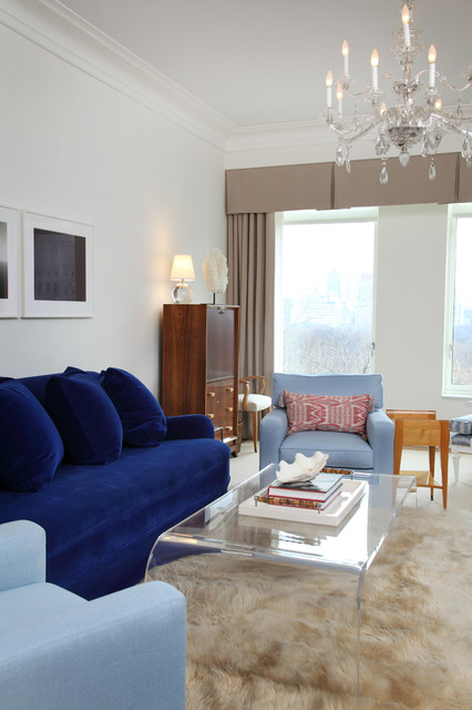Living Room Exquisite Spacious Living Room Furnished With Exquisite Modern Blue Sofas Set Equipped With Glass Panel For Spectacular Outdoor View And Chandelier Furniture 30 Lovely And Elegant Blue Sofas Collection To Beautify Your Living Room