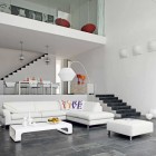 Loft House Interior Spacious Loft House Living Room Interior Decor Furnished By White Roche Bobois Sofa Set And Colorful Cushions Interior Design 38 Contemporary Living Room With Modern Sofas Designed By Roche Bobois