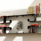 Unique Design Modern Stunning Unique Design Artistic Minimalist Modern Style Bookshelf Designs Ideas With Black Color Applied On Iron Material Furniture 16 Creative Bookshelves Design For Fantastic Modern And Modular Furniture