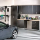 Garage Design Modern Superb Garage Design Ideas With Modern Black Glossy Storage Finished With Black Cabinet Design With Grey Flooring Unit Interior Design 12 Modern Garage Interior Design Ideas For Your Impressive Homes (+12 New Images)