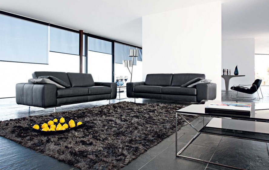 Living Room Rug Amazing Living Room With Brown Rug Roche Bobois Grey Sofas Glossy White Wall And Grey Floor Dream Homes  Stunning And Elegant Living Room With Futuristic Modern Furniture