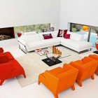 Living Room Orange Awesome Living Room Interior With Orange Sofas Red Sofas White Sofa Glass Table And Roche Bobois Cushions Dream Homes Stunning And Elegant Living Room With Futuristic Modern Furniture