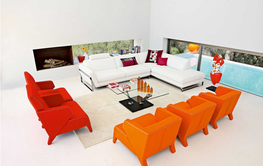 Living Room Orange Awesome Living Room Interior With Orange Sofas Red Sofas White Sofa Glass Table And Roche Bobois Cushions Dream Homes  Stunning And Elegant Living Room With Futuristic Modern Furniture