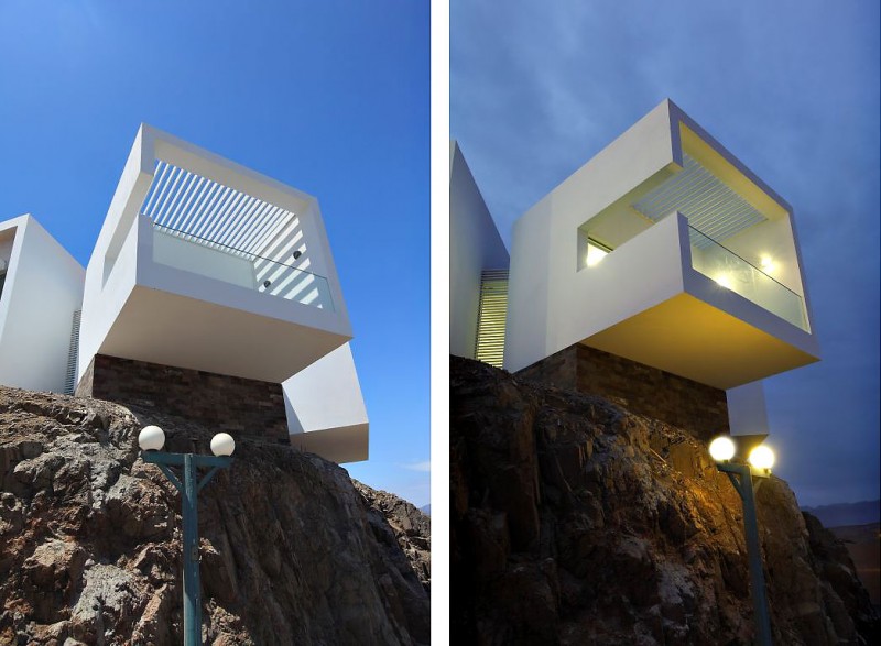 Contemporary Beach Lomas Captivating Contemporary Beach House Las Lomas Completed With Ambient Lighting For Serene Ambience Living At Evening Architecture Fabulous Beach Home Built On Stunning Rocky Landscape