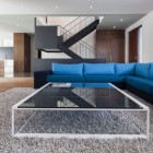 Square Glass Design Contemporary Square Glass Coffee Table Design With White Frame To Couple Blue Sectional Sofa In Residence Nguyen Home Lounge Dream Homes Luxurious And Beautiful Interior Design For Elegant Contemporary Homes