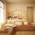 Living Room Colour Cozy Living Room With Beige Color Decor And Modern Stylish Seats With Window Seat And Nice Wall Art Interior Design Sophisticated And Colorful Living Rooms For Cozy And Exquisite Interiors