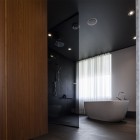 Residence Nguyen Decor Elegant Residence Nguyen Home Bathroom Decor Covered By Dark Glass Sliding Door To Hide White Tube And Chic Shower Dream Homes Luxurious And Beautiful Interior Design For Elegant Contemporary Homes