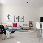 Modern Living With Fascinating Modern Living Room Decoration With Stylish Sofa And Black Chairs Also Unique Pendant Lamp Apartments Fresh Interior Design Trends That Give Remarkable Luxury