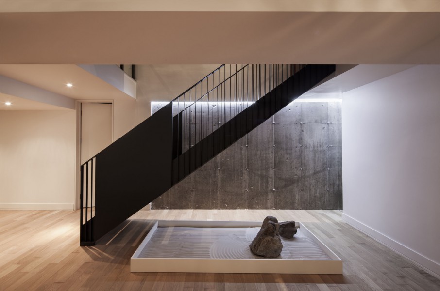 Modern Dark Built Gorgeous Modern Dark Staircase Setting Built On The Center Part Of Residence Nguyen Home With Empty Space Surrounding It Dream Homes Luxurious And Beautiful Interior Design For Elegant Contemporary Homes