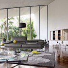 Interior For With Interesting Interior For Living Room With Roche Bobois Grey Sofa Glass Table Glossy Wooden Floor And Brown Shelves Dream Homes Stunning And Elegant Living Room With Futuristic Modern Furniture