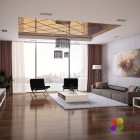 Living Room Ceiling Lavish Living Room With Reflective Ceiling And Modern Stylish Furniture With Art Work Also Cool Wall Design Interior Design Sophisticated And Colorful Living Rooms For Cozy And Exquisite Interiors