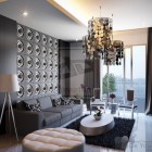 Room With Design Luxury Room With Impressive Wall Design And Modern Stylish Seats Also Cool Table And Lamps For Decoration Interior Design Sophisticated And Colorful Living Rooms For Cozy And Exquisite Interiors