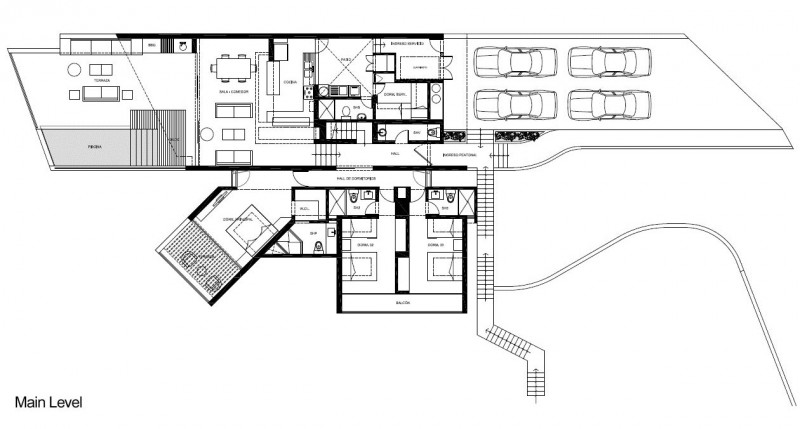 Contemporary Beach Lomas Perfect Contemporary Beach House Las Lomas Floor Plan Design With Outdoor Pool And Four Car Garage Architecture  Fabulous Beach Home Built On Stunning Rocky Landscape