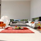 Interior For With Sensational Interior For Family Room With Grey Sofa Orange Roche Bobois Sofas Red Carpet And Wide Glass Walls Dream Homes Stunning And Elegant Living Room With Futuristic Modern Furniture