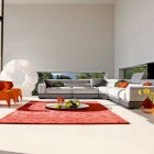 Interior For With Sensational Interior For Family Room With Grey Sofa Orange Roche Bobois Sofas Red Carpet And Wide Glass Walls Dream Homes Stunning And Elegant Living Room With Futuristic Modern Furniture