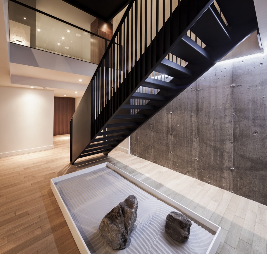 Residence Nguyen Design Unique Residence Nguyen Beautiful Interior Design In Contemporary Home With Decorative Concept Placed Under The Staircase Displaying Stones Decoration  Luxurious And Beautiful Interior Design For Elegant Contemporary Homes