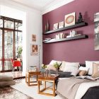 Refurbished Flat Living Elegant Refurbished Flat In Barcelona Living Room Idea Involving Deep Color On Center Wall Displaying Shelving Apartments Stylish Extraordinary Home With Vintage Interior Design And White Walls