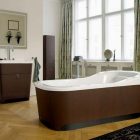 Bathroom Interior Combining Inspiring Bathroom Interior Design Ideas Combining White Bathroom Furniture And Wooden Material Frames Them In Sleek Look Bathroom Fresh And Various Bathroom Interior Designs With Varieties Of Niceness