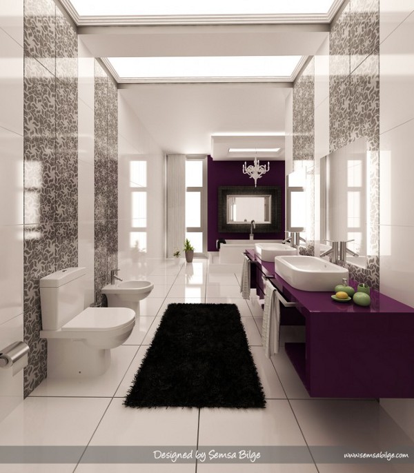 Unique Bathroom Daymon Luxurious Unique Bathroom Designs By Daymon Studio And Semsa Bilge Involving Low Purple Vanity With White Vessels Bathroom Wonderful Dream Bathroom Ideas Making Your Cute Bathrooms