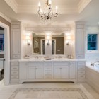 Bathroom Vanities Lavish Excellent Bathroom Vanities Lowes In Lavish Bathroom Sparkling Chandelier Shiny Wall Lights Large White Bathtub Modern Toilet Bathroom Stunning Bathroom Vanities Lowes Applied For Your Powder Room