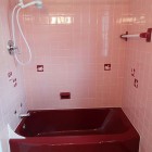 With Red With Exciting Bathroom With Extraordinary Red Bathtub Combined With Pink Ceramics Wall Bathroom Gorgeous Bathroom Decorating Ideas To Keep The Elegant Interior In Style