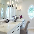 Modern Minimalist Lowes Scenic Modern Minimalist Bathroom Vanities Lowes Shiny Wall Lights Large Mirrors Oval Shaped Window Cushy Padded Chairs Marble Floor Bathroom Stunning Bathroom Vanities Lowes Applied For Your Powder Room