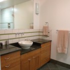 Dark Concrete Rustic Sleek Dark Concrete Floor Tile Rustic Wood Bathroom Vanities Lowes With Dark Marble Countertop Porcelain Sink Rectangular Mirror Bathroom Stunning Bathroom Vanities Lowes Applied For Your Powder Room