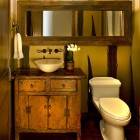 Wood Bathroom Pretty Vintage Wood Bathroom Vanities Lowes Pretty Fake Flower Modern Toilet Warm Wood Floor Shiny Wall Light Rectangular Mirror In Wood Frame Bathroom Stunning Bathroom Vanities Lowes Applied For Your Powder Room
